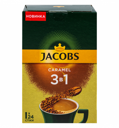 Напій кавовий Jacobs Caramel 3в1 розчинний 15г*24