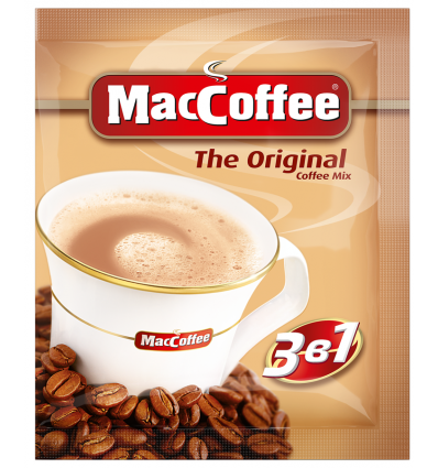 Напій MacCoffee Original 3в1 кавовий розчинний 20г*50шт 1000г