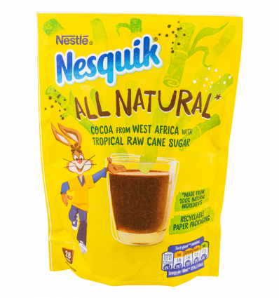 Какао-напиток NESTLÉ® NESQUIK® ALL NATURAL быстрорастворимый 168г