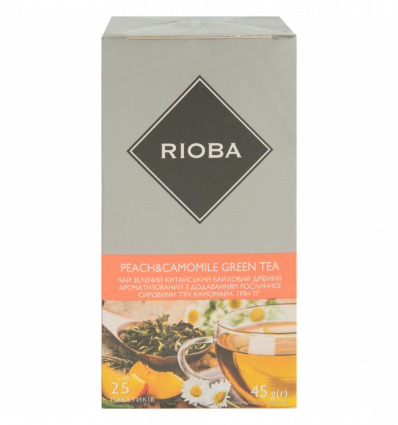 Чай Rioba зелений персиковий 25 пакетиків