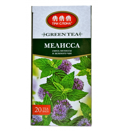 Чай Три Слона Мелисса зеленый 20пак