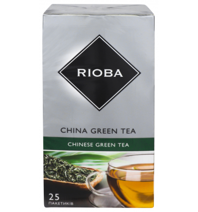 Чай Rioba China зелений китайський байховий дрібний 2г*25шт 50г