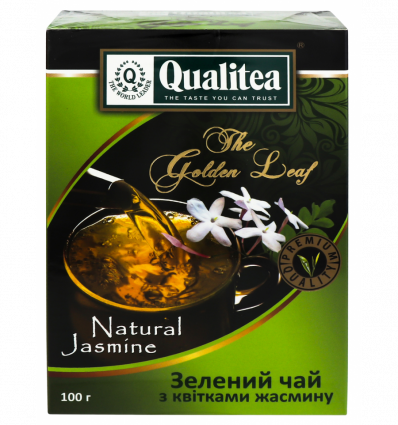 Чай Qualitea The Golden Leaf зеленый с цветками жасмин 100г