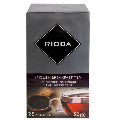 Чай Rioba English breakfast черный байховый 25*2г/уп