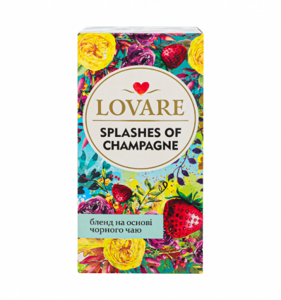 Чай Lovare Champagne Splashes чорний і зелений 24х2г