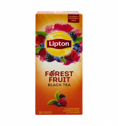 Чай Lipton Forest Fruit черный байховый с гранулами ягод 25x1,8г/уп