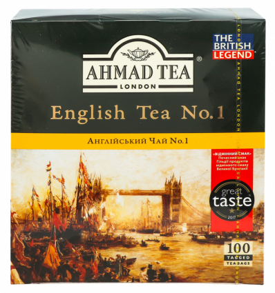 Чай Ahmad Tea London Английский №1 черный с бергамот 2г*100шт