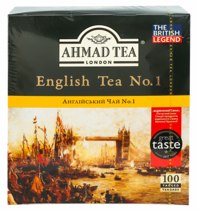 Чай Ahmad Tea London Англійський №1 чорний з бергамотом 2г*100шт