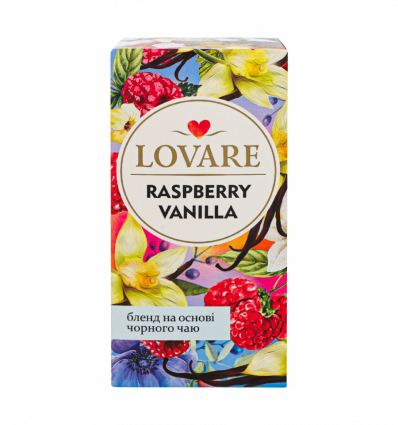 Чай Lovare Raspberry Vanilla черный байховый мелкий 24x2г/уп