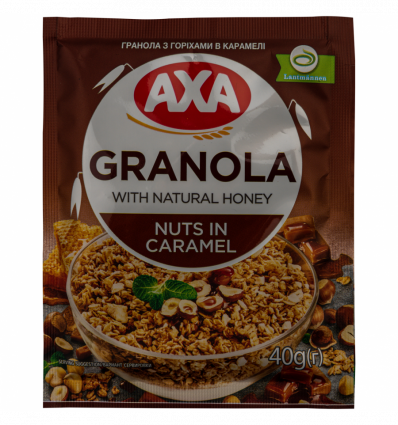 Сніданки сухі Axa Гранола з горіхами в карамелі 40г