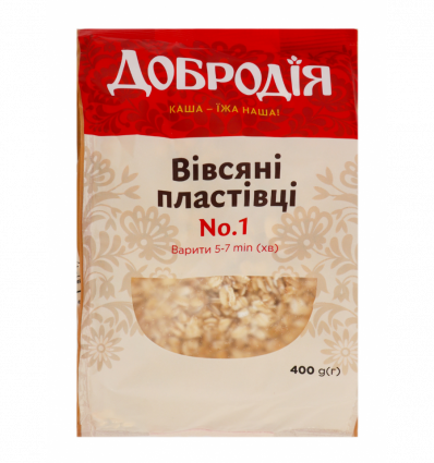 Пластівці вівсяні Добродія класичні №1 400г