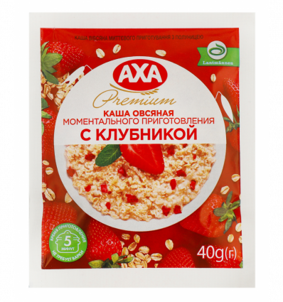 Каша овсяная Axa моментального приготовления с клубникой 40г