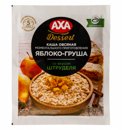 Каша овсяная Axa яблоко-груша со вкусом штруделя 40г