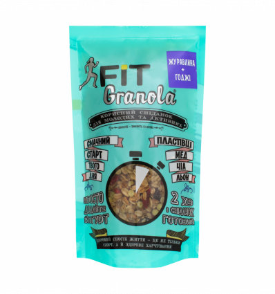 Гранола Fit Granola Клюква+годжи 125г