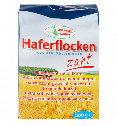 Вівсяні пластівці Holsten Mühle ніжні з цільного зерна 500г