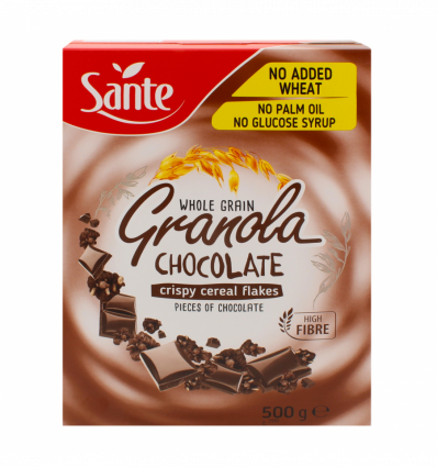 Гранола Sante Злакові пластівці з шоколадом 500г