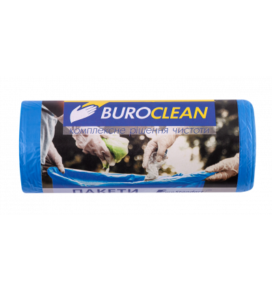 Пакети для сміття 35л/30 шт, сині, 500х600мм, 8мкм BuroClean EuroStandart ( 10200013 )