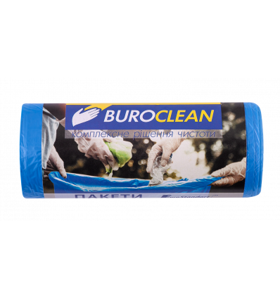 Пакети для сміття 35л/30 шт, сині, 500х600мм, 8мкм BuroClean EuroStandart