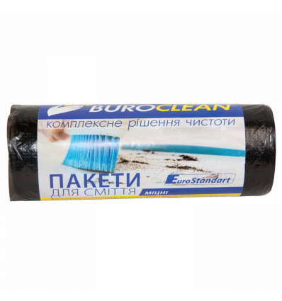Пакети для сміття 60л/20шт, Eurostandart, міцні, чорні BuroClean ( 10200032 )