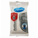 Салфетки влажные Smile Antibacterial 15шт в ассортименте