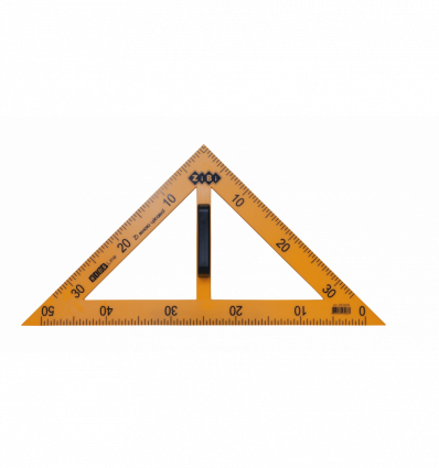 Угольник TEACHER 90°/45° для школьной доски 50 см, желтый, KIDS Line ZB.5639