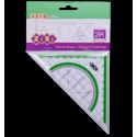 Косинець 2 в 1,140мм, 90 ° / 45 °, з салатовою смужкою, блістер, KIDS Line ZB.5623-15