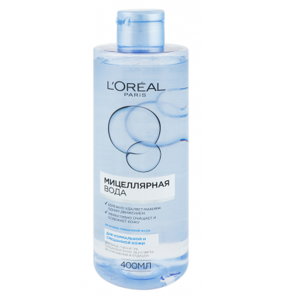 Міцелярна вода L`Oréal Paris для нормальної і змішаної шкіри 400мл