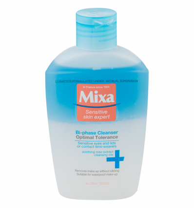 Двофазний засіб Mixa Sensitive skin expert для зняття макіяжу 125мл