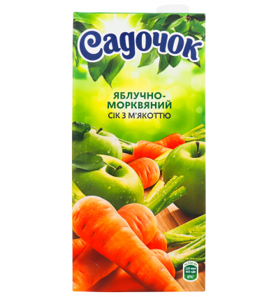 Сок Садочок Яблочно-морковный с мякотью 0,95л