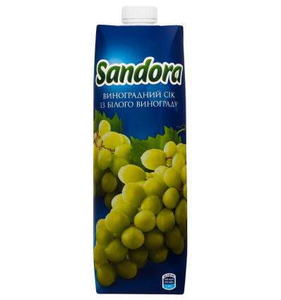 Сік Sandora виноградний з білого винограду освітлений 0,95л