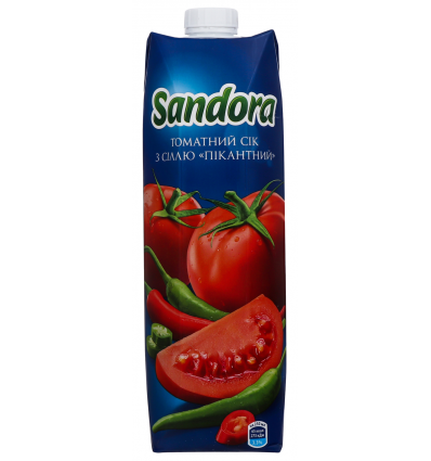 Сік Sandora Овочевий коктейль Пікантний томатний 0,95л