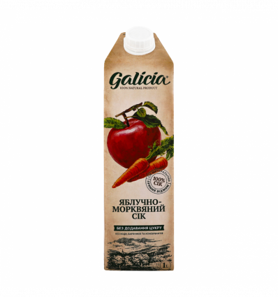 Сок Galicia яблочно-морковный с мякотью 1л