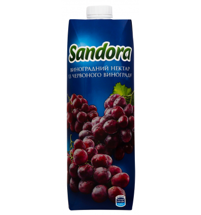 Нектар Sandora Виноградний з червоного винограду 950мл