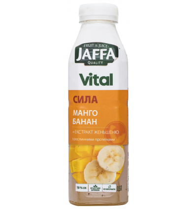 Напиток Jaffa Vital Power Манго-Банан с экстрактом женьшеня 0,5л