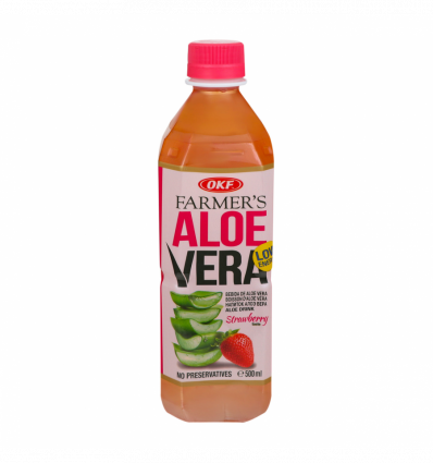 Напиток безалкогольный OKF Farmer`s Aloe Vera клубника 500мл
