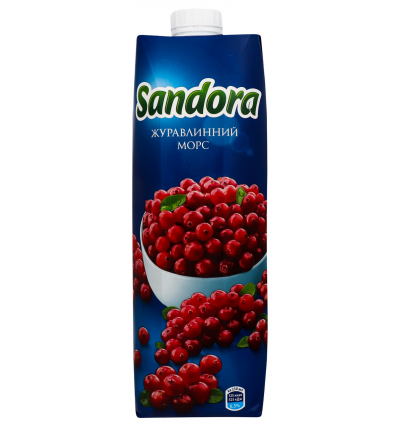 Морс Sandora клюквенный неосветленный 0.95л