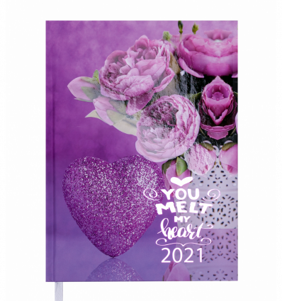 Ежедневник датир. 2022 ROMANTIC, A5, фиолетовый