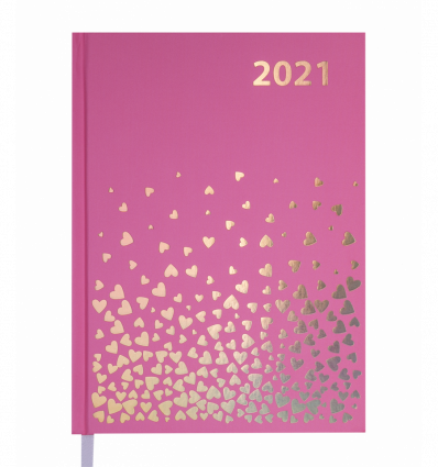 Ежедневник датир. 2021 MODERNA, A5, розовый