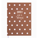Щоденник датов. 2022 ELEGANT, A5, коричневий