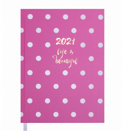 Ежедневник датир. 2022 ELEGANT, A5, розовый