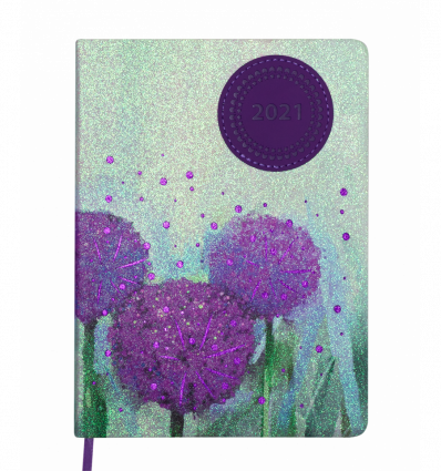 Ежедневник датир. 2022 CHERIE, A5, фиолетовий, иск.кожа