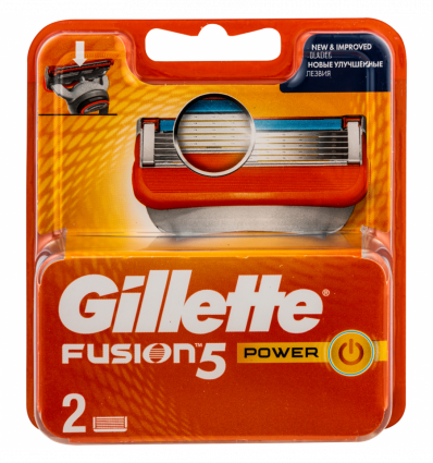 Кассеты для бритья Gillette Fusion Power сменные 2шт