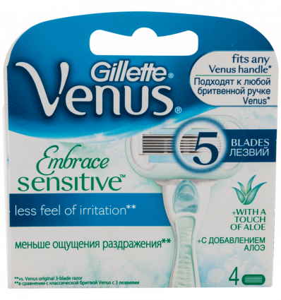 Кассеты для бритья Gillette Venus Embrace Sensitive 4шт