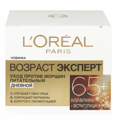 Крем для обличчя L`Oréal Paris Вік Експерт 65+ зволожуючий денний 50мл
