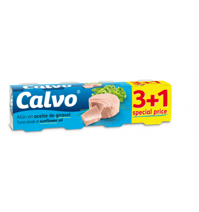 Calvo тунець в подсолнечном масле 4х80г