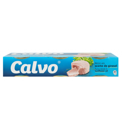 Тунець Calvo у соняшниковій олії 3шт х 80г