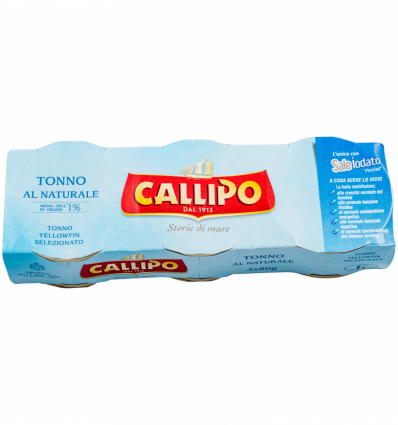 Тунець Callipo у власному соку 80г x 3шт 240г