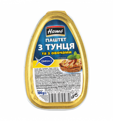 Паштет НАМЕ из тунца и с овощами, н / б, 100 г