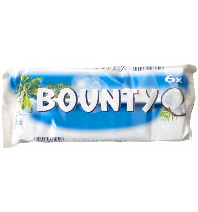 Конфета Bounty с мякотью кокоса в молочном шоколаде 28,5г*6шт 171г