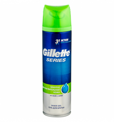 Гель для бритья Gillette Blue Sensitive для чувствительной кожи 200мл